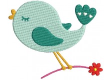 Stickdatei - Sending Love Zwitschervogel